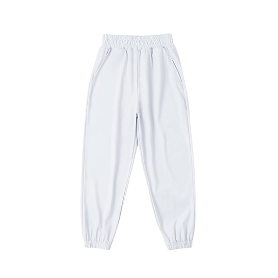 GiLiling Boys and Girls Harem Pants, Baggy Sweatpants, Elastic Waist Wide Leg Lounge Pants for Summer Wear (White, 11-12 Years)