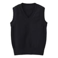 thumbnail image 1 of GiLiling Boys and Girls Sweater Cotton V Neck Vest for Toddler Kids Knitted Sleeveless Fall Winter Solid Clothes ﻿ (Black, 3-4 Years), 1 of 6