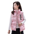 thumbnail image 1 of GiLiling Boys and Girls Vest Autumn Winter Thick Winter Warm Cotton Jacket Lightweight Soft with Pockets Clothes (Pink, 3-4 Years), 1 of 4