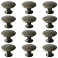 thumbnail image 1 of GiLiling Bronze Vintage Dresser Knobs 12 Pack Antique Round Cabinet Knobs Pulls Kitchen Metal Round Drawer Knobs Cupboard Closet Wardrobe Zinc Alloy Door Knobs with 3 Sized Screws for Furniture, 1 of 6