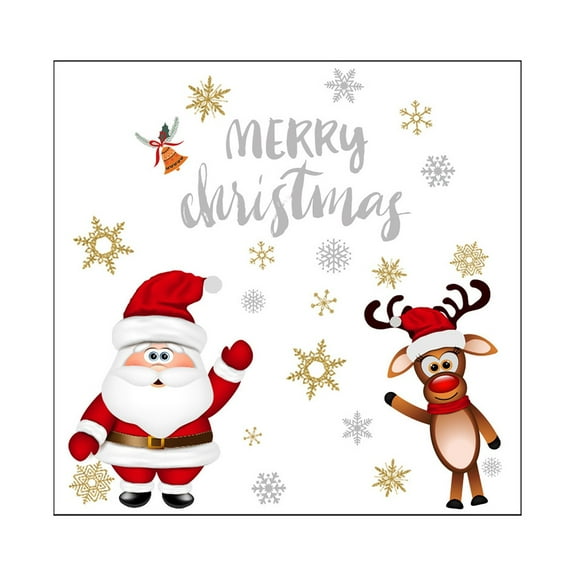 GiLiling Christmas Decorations Wall Stickers Removable Wall Art Decals Party Supplies Home Window Home Interior Wall Stickers for Art Wall Decor Christma Decoration