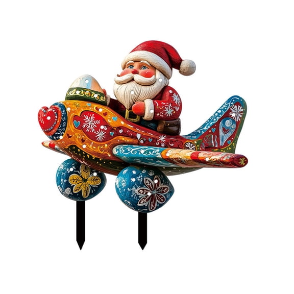 GiLiling Christmas Garden Decorations Outdoor Stakes, Lighted Holiday Yard Signs for Patio and Seasonal Festival Decoration, Xmas Tree Themed Decoration Props