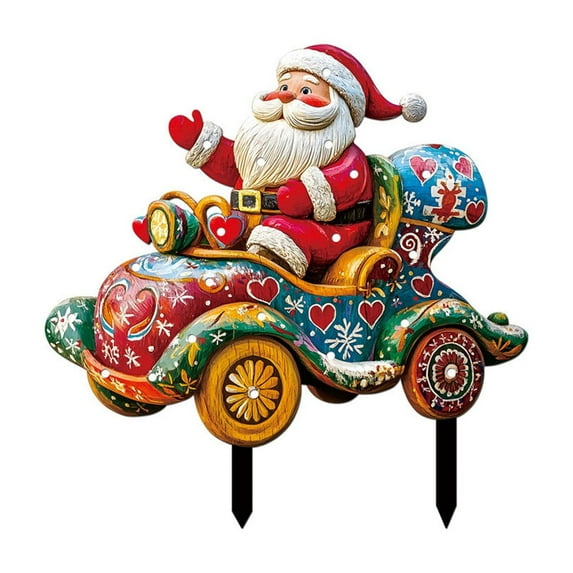 GiLiling Christmas Garden Decorations Outdoor Stakes, Lighted Holiday Yard Signs for Patio and Seasonal Festival Decoration, Xmas Tree Themed Decoration Props