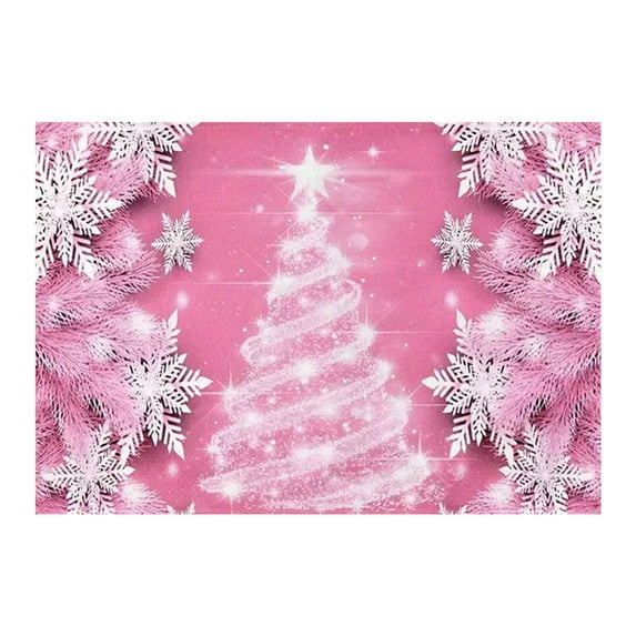 GiLiling Christmas Placemats, 12x18 inch Seasonal Vinyl Table Mats for Winter Xmas Holiday Decor, Festive Dining Room Table Decorations for Home and Party Use