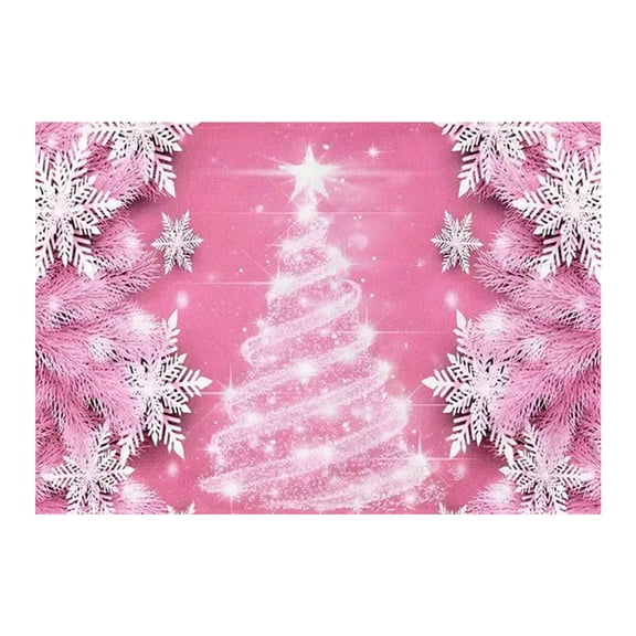 GiLiling Christmas Placemats, 12x18 inch Seasonal Vinyl Table Mats for Winter Xmas Holiday Decor, Festive Dining Room Table Decorations for Home and Party Use