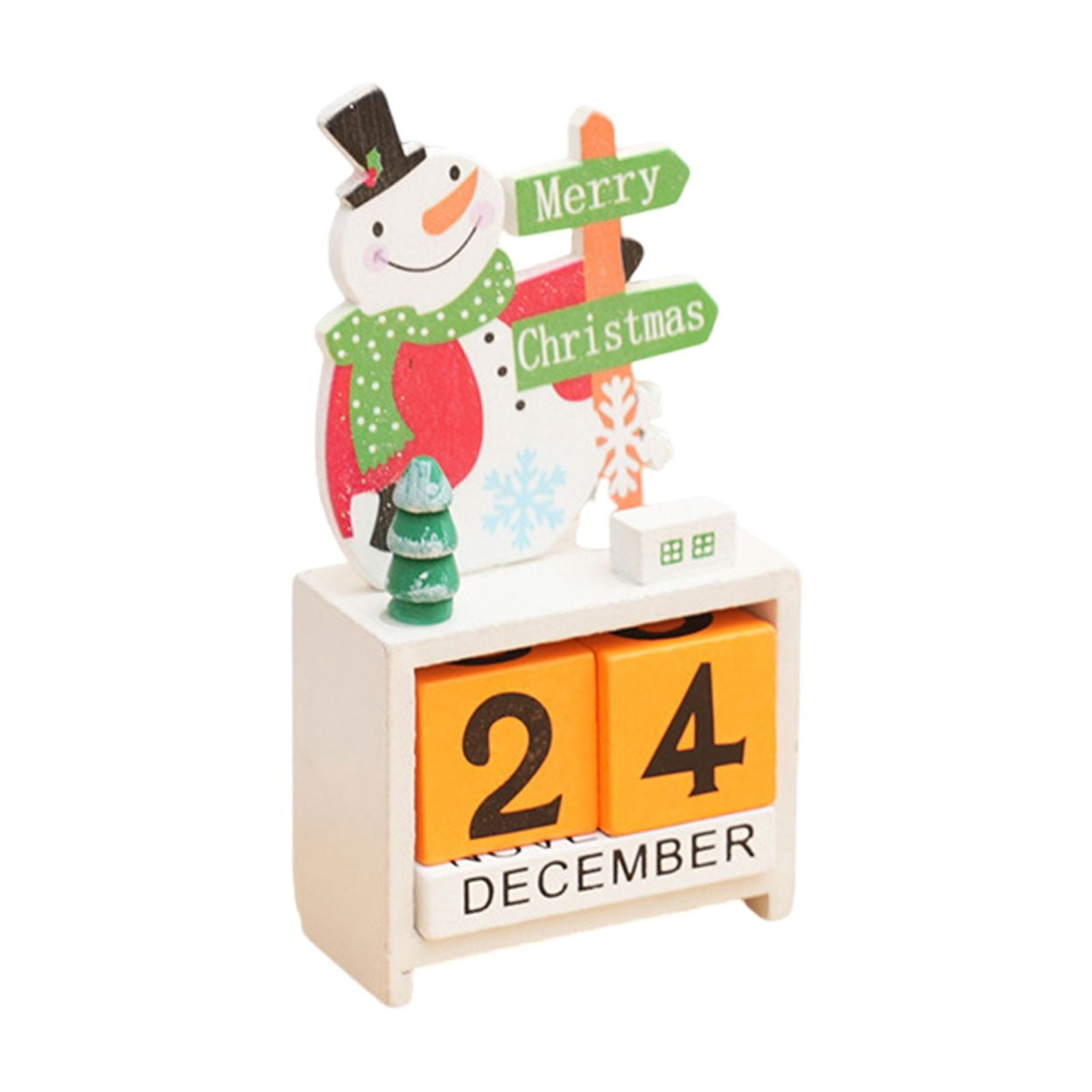 GiLiling Christmas Wooden Advent Calendar Desktop Decoration, Festive ...