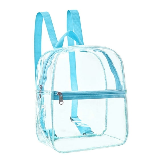 GiLiling Clear Backpack, PVC Transparent Backpack with Reinforced Strap & Large Capacity for Home Work Stadium Security, Small Clear Backpack