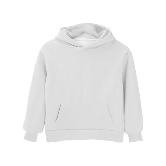 GiLiling Cotton Hoodie for Kids, Long Sleeve Soft Pullover Sweatshirt, Boys Girls Plain Fall Casual Hoodie with Pockets (Light Ashy, 7-8 Years)