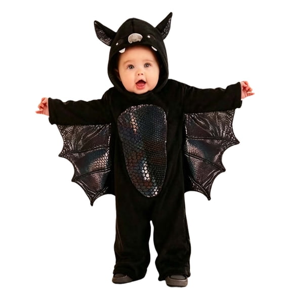 GiLiling Creations Halloween Baby Animal Charactertume, Toddler Hooded Jumpsuit for Baby Halloween Dress up Charactertume Party (Black, 18-24 Months)