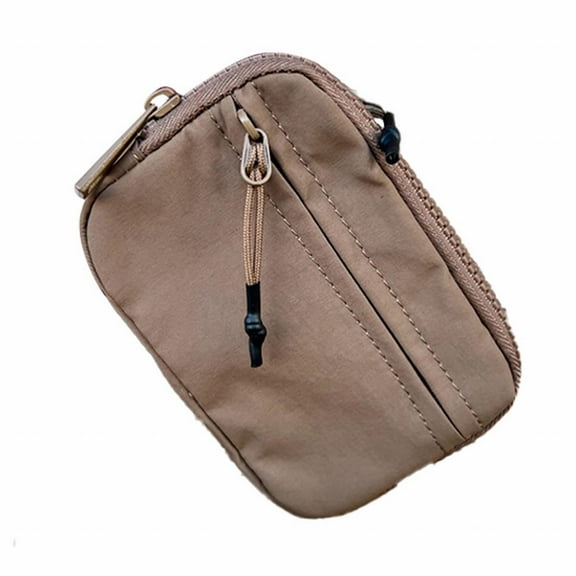 GiLiling Credit Card Holder for Women Small Wallet The Card Wallet Keychain Wallet，Women's Portable Nylon Keychain Buckle Purse Polyester Zipper ID Card Bag ID Card (Green)