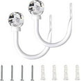 thumbnail image 1 of GiLiling Curtain Holdback 2pcs Wall Mounted Drapery Tiebacks with Clear Crystal Ball Heavy Duty Metal Decorative Window Drapery Curtain Holder Curtain Hooks Screws, 1 of 6