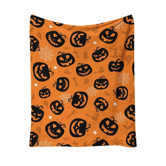 GiLiling Cute Blanket H-allo-ween Lightweight Throw Blanket Women Men Soft Cozy Sofa Living Room Bed Blanket Girls Boys All Season Lightweight Fleece Kids Adult Teen Throw 11.8*6.69Inch