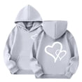 thumbnail image 1 of GiLiling Cute Hoodies for Teen Girls and Boys Trendy Preppy Hooded Sweatshirts Oversized Long Sleeve Shirts Clothes ﻿ (Grey, 2-3 Years), 1 of 8