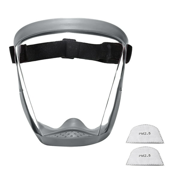 GiLiling Face Shield, Anti-Dust & Fog- Face Shield,Anti-Fog Protective Full Face Shield (Black frame with transparent side) Dust Super Protective for Grinding and Cutting