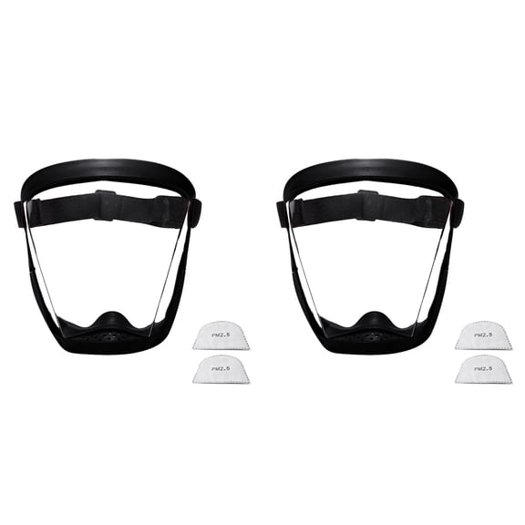 GiLiling Face Shield, Anti-Dust & Fog- Face Shield,Anti-Fog Protective Full Face Shield (Black frame with transparent side) Dust Super Protective for Grinding and Cutting