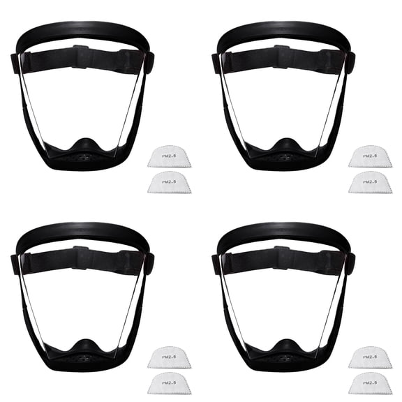 GiLiling Face Shield, Anti-Dust & Fog- Face Shield,Anti-Fog Protective Full Face Shield (Black frame with transparent side) Dust Super Protective for Grinding and Cutting