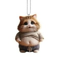 thumbnail image 1 of ​​GiLiling Fat Cat Car Charm Keychain - Fun Dog/Cat Keychain Accessory with Big Belly Design for Auto Mirror Decor Playful Pet Lover Gift Novelty Item​​, 1 of 9