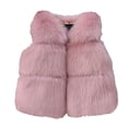 thumbnail image 1 of GiLiling Faux Fur Vest for Girls Sleeveless Fuzzy Jacket Fleece Winter Warm Cropped Coats Kids Cute Furry Cardigan Outerwear ﻿ (Light Pink, 5-6 Years), 1 of 3