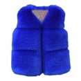 thumbnail image 1 of GiLiling Faux Fur Vest for Girls Sleeveless Fuzzy Jacket Fleece Winter Warm Cropped Coats Kids Cute Furry Cardigan Outerwear ﻿ (Blue, 12-18 Months), 1 of 4