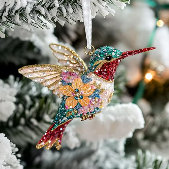 GiLiling "Full Tomorrow" Glittering Bird-Themed Christmas Ornament​​ | Festive Tree Decor with Detailed Avian Design for Holiday Displays and Seasonal Celebration Enhancements