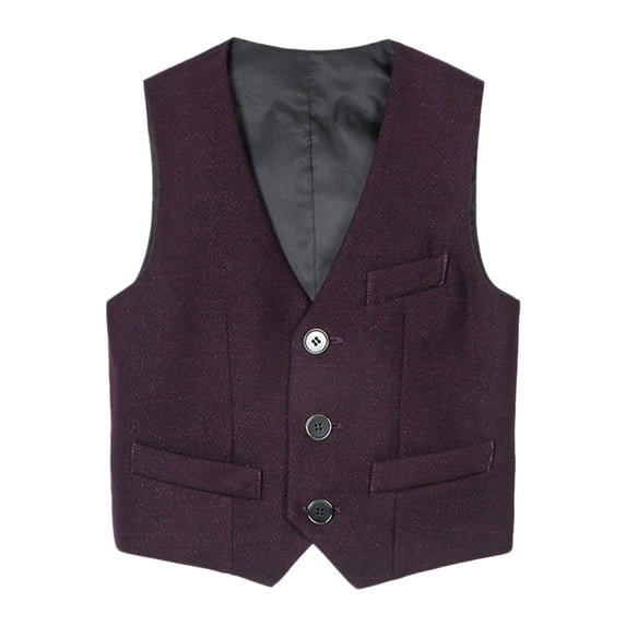 GiLiling Vest for Boys Girls Lightweight Casual Uniform Jacket Underarm Top Fashion School Gilet Sleeveless Waistcoat Coat (Brick Red, 12-13 Years)