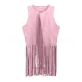 thumbnail image 1 of GiLiling Girl's Faux Suede Tassel Vest Tops Sleeveless Kids Vests Western Retro Boho Waistcoat Cowgirl Jacket Cardigan (Pink, 7-8 Years), 1 of 7