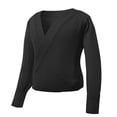 thumbnail image 1 of GiLiling Girls Ballet Sweater - Dance Warm Up Wrap Pullover Knit Cover Up for Leotards, Soft Long Sleeve Ballet Top (Black, 7-8 Years), 1 of 3