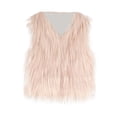 thumbnail image 1 of GiLiling Girls Faux Fur Vest Sleeveless Furry Jacket Kids Thick Warm CoatPlain Cute Fuzzy Waistcoat Fashion Cardigan (Pink-B, 4-5 Years), 1 of 7