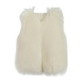 thumbnail image 1 of GiLiling Girls Faux Fur Vest Sleeveless Furry Jacket Kids Thick Warm CoatPlain Cute Fuzzy Waistcoat Fashion Cardigan (White, 8-9 Years), 1 of 4