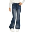 thumbnail image 1 of GiLiling Girls Flare Jeans Casual Trendy High Waist Bell Bottom Denim Pants Teens Fall Fashion Flared Leg Bootcut Trousers (Dark Blue, 10-11 Years), 1 of 7