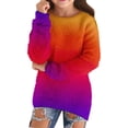 thumbnail image 1 of GiLiling Girls Loose Fluffy Fuzzy Sweater, Fall Winter Crew Neck Long Sleeve Top, Cozy Trendy Kids Shirt, Casual Cute Outfit for Teens (Orange, 5-6 Years), 1 of 5