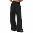 thumbnail image 1 of GiLiling Girls Oversized Wide Leg Sweatpants Drawstring Kids Baggy Straight Leg Track Pants Casual Plain Joggers with Pockets (Black, 4-5 Years), 1 of 8