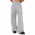 thumbnail image 1 of GiLiling Girls Oversized Wide Leg Sweatpants Drawstring Kids Baggy Straight Leg Track Pants Casual Plain Joggers with Pockets (Grey, 4-5 Years), 1 of 9
