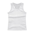 thumbnail image 1 of GiLiling Girls Ribbed Knit Tank Top Sleeveless Racerback Athletic Shirt for Kids Dance Stretch Undershirt (White, 8-9 Years), 1 of 5