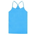thumbnail image 1 of GiLiling Girls Summer Tank Tops Sleeveless Spaghetti Strap Racerback Camisole Kids Cotton Beach Vacation Top (Blue, 12-18 Months), 1 of 9