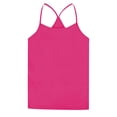thumbnail image 1 of GiLiling Girls Summer Tank Tops Sleeveless Spaghetti Strap Racerback Camisole Kids Cotton Beach Vacation Top (Hot Pink, 5-6 Years), 1 of 9
