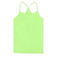thumbnail image 1 of GiLiling Girls Summer Tank Tops Sleeveless Spaghetti Strap Racerback Camisole Kids Cotton Beach Vacation Top (Yellow, 11-12 Years), 1 of 9