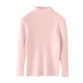 thumbnail image 1 of GiLiling Girls Turtleneck Long Sleeve Sweater Ribbed Knit Slim Fit Pullover Top for Fall Winter Wear (Pink, 6-7 Years), 1 of 7
