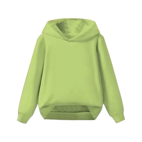 GiLiling Girls and Boys Hoodies Casual Long Sleeve Solid Sweatshirt Oversized Loose Pullover Tops Fall Winter Clothes (Green, 9-10 Years)