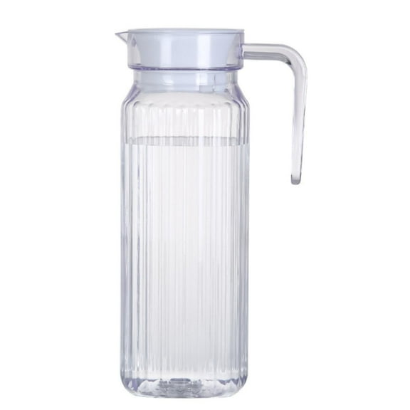GiLiling Glass Jar Glass Refrigerator Jar Per 1 Liter Glass with White Plastic Lid , Food Grade , Suitable for Beer , Tea , Wine , Party , Office , Travel
