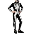 thumbnail image 1 of GiLiling Halloween 3D-Printed Girls Glow Skeleton Charactertume Kids Bone Jumpsuit Kids Glow in the Dark Skeleton Charactertume Halloween Character Dress Up (Black, 7-8 Years), 1 of 9