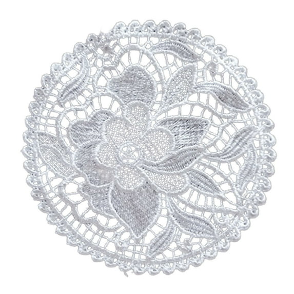 GiLiling Handmade Crochet Lace Doilies Round Placemats - Snowflake Table Decor for Kitchen Wedding Decoration, Vintage Style Centerpiece for Dining and Party Settings