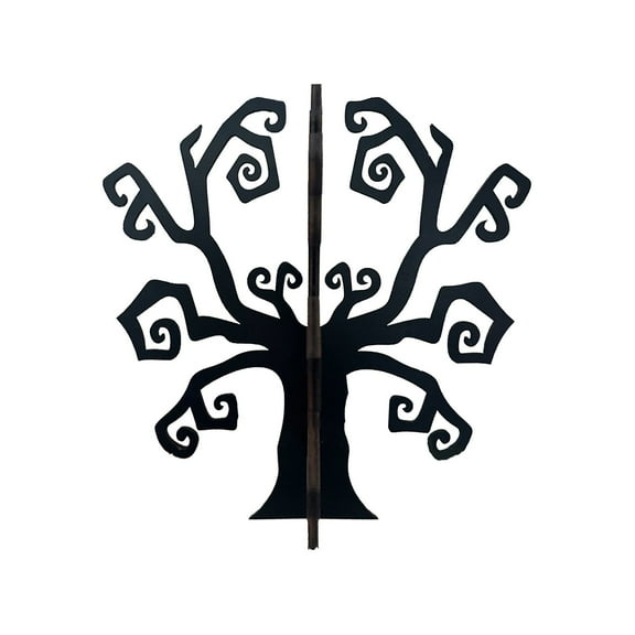​​GiLiling Haunted Tree Black Halloween Wooden Centerpiece - Gothic Tabletop Display for Spooky Party Decorations Seasonal Holiday Dining Mantle Focal Point with Detailed Craftsmanship​​