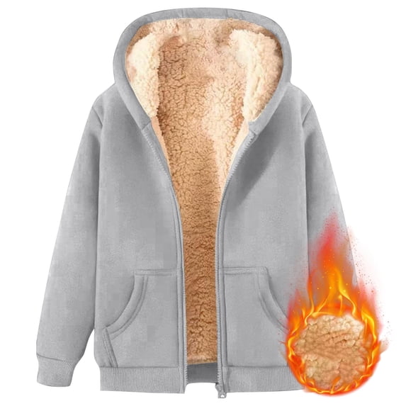 Tick Jacket GiLiling Kids Sherpa Lined Hooded Sweatshirt Jacket, Full Zip Thick ...
