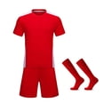 thumbnail image 1 of GiLiling Kids Soccer Uniform Set with Athletic Jersey, Shorts and Socks for Practice, Training and Team Sports Wear (Red, 17 Years), 1 of 7