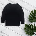thumbnail image 1 of GiLiling Kids Soft Cotton Crewneck Sweatshirt, Solid Color Long Sleeve Pullover Top for Boys Girls, Casual Yoga Tops (Black, 7-8 Years), 1 of 7