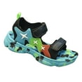 thumbnail image 1 of GiLiling Kids Sports Sandals, Open Toe Athletic Sandals with Adjustable Hook-and-Loop Straps, Lightweight MD Midsole Casual Summer Beach Outings Footwear (Green, 9-9.5 Years), 1 of 7