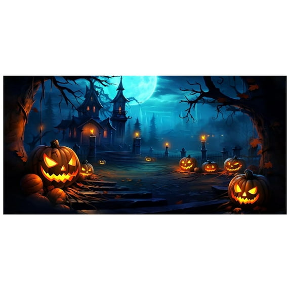 ​​GiLiling Large Halloween Garage Door Cover​​ | Hanging Wall Decoration for Spooky House Transformations, Themed Displays, and Outdoor Atmosphere Enhancement