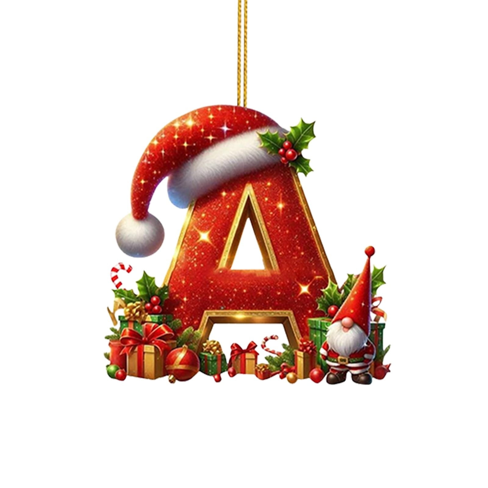 GiLiling Letter Theme Christmas Tree Pendant | Alphabet Hanging ...
