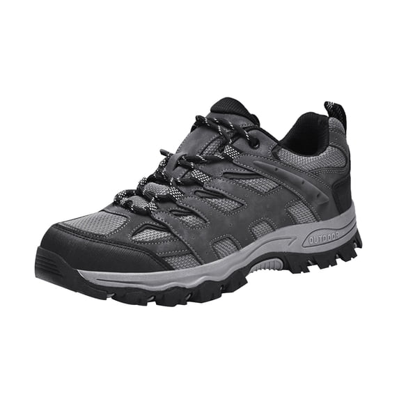 GiLiling Men's Hiking Shoes Breathable Mesh Outdoor Sneakers Non Slip Durable Rubber Sole Lightweight Lace Up Trekking Shoes